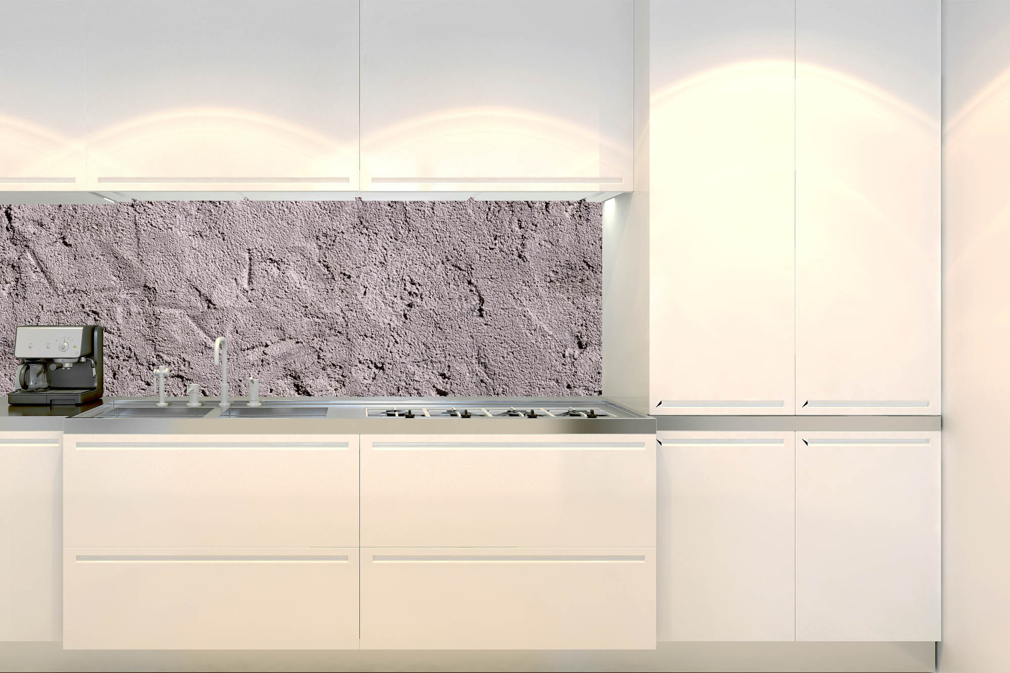 Küchenrückwand Folie - Rustikale dunkle Stuckstruktur 180 x 60 cm