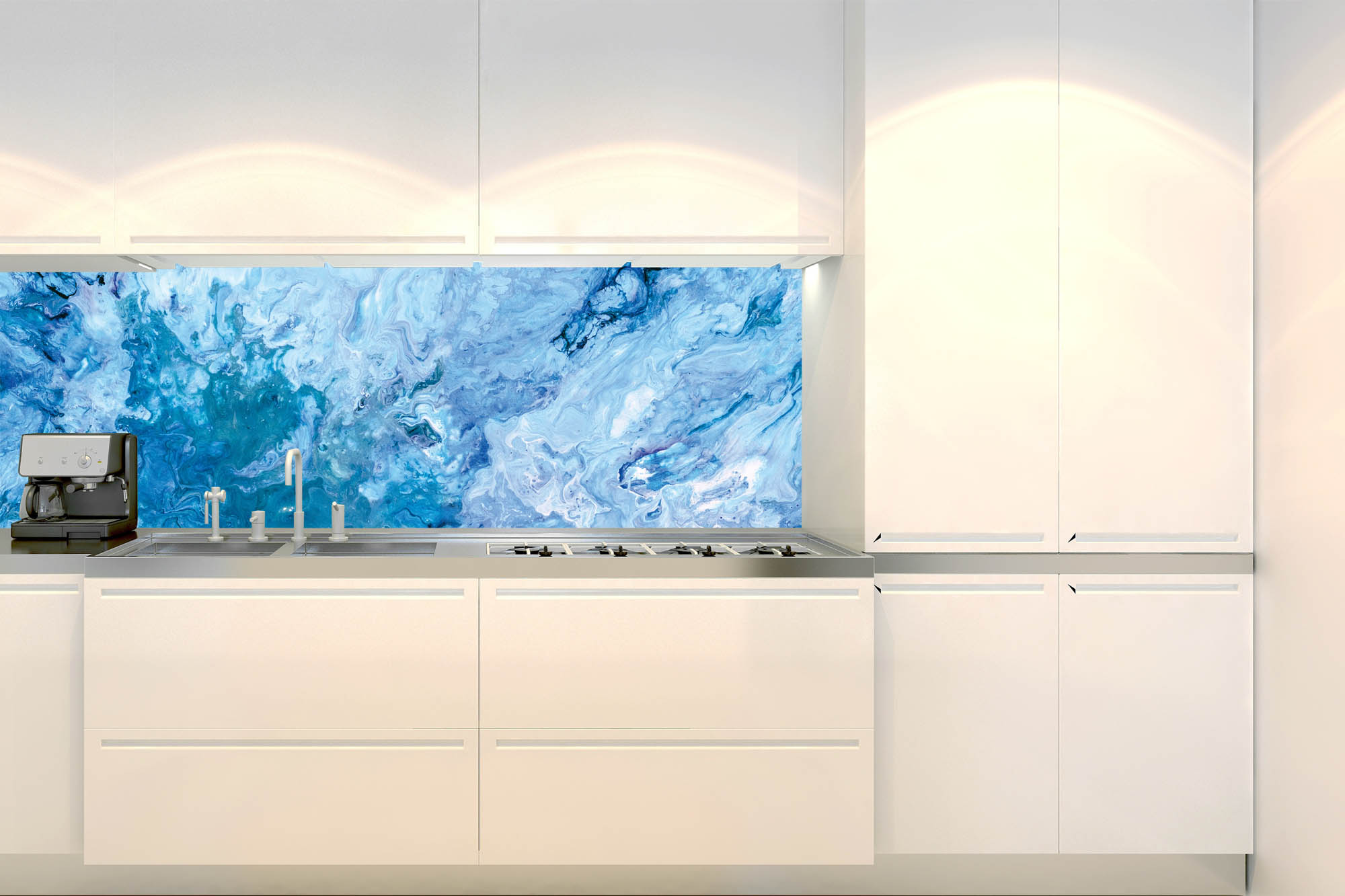 Küchenrückwand Folie - Ozeansturm Effekt 180 x 60 cm