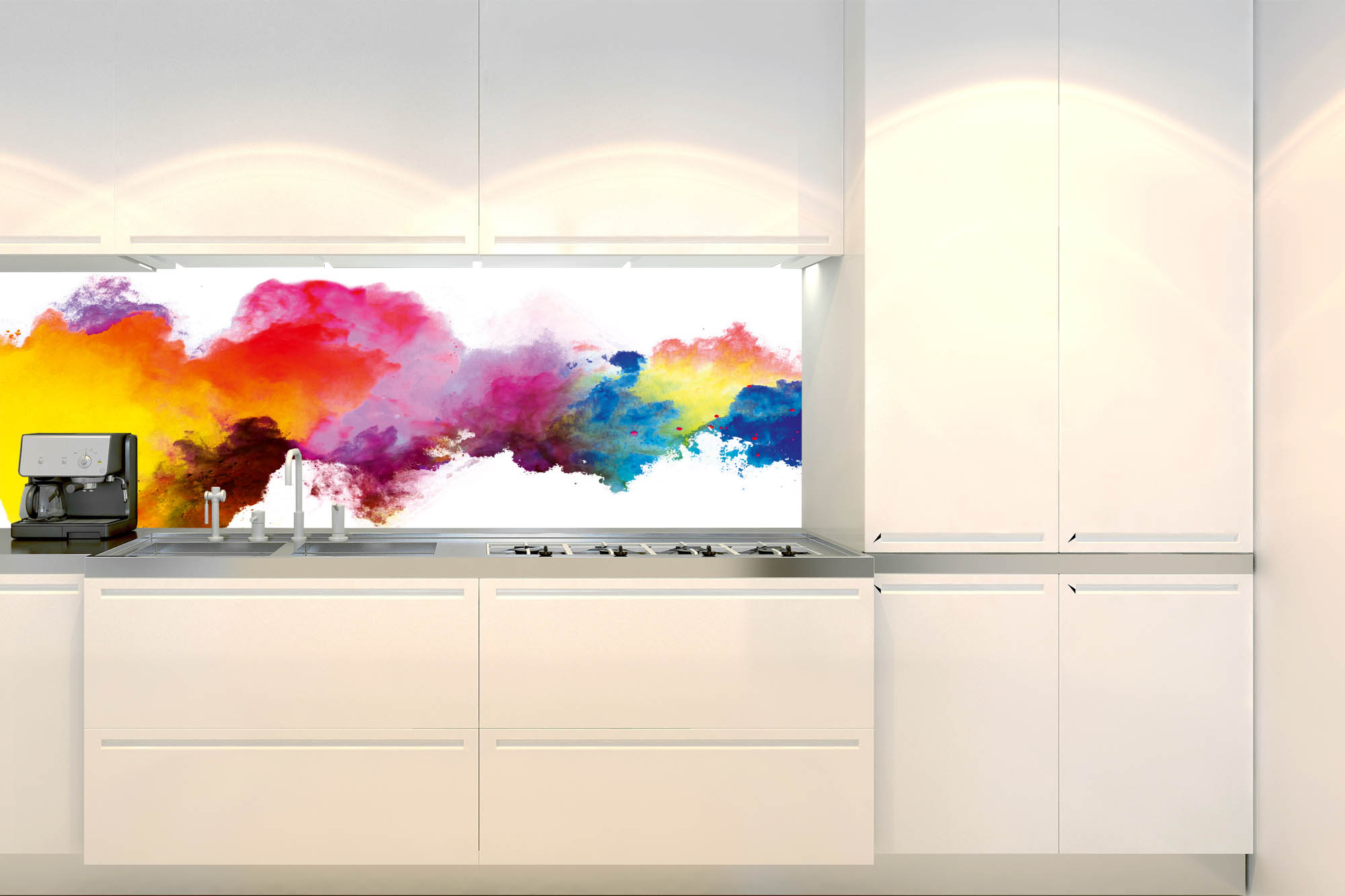Küchenrückwand Folie - Farbexplosion 180 x 60 cm