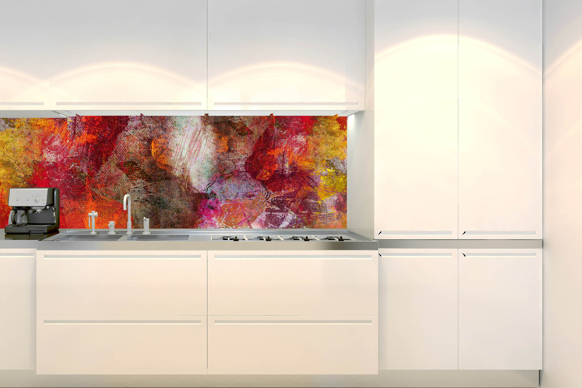 Küchenrückwand Folie - Abstrakte bunte Textur 180 x 60 cm
