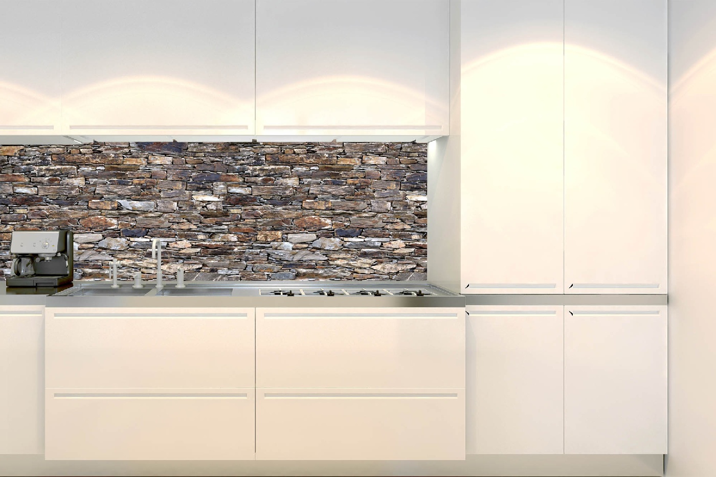 Küchenrückwand Folie - Traditionelle Steinwand 180 x 60 cm