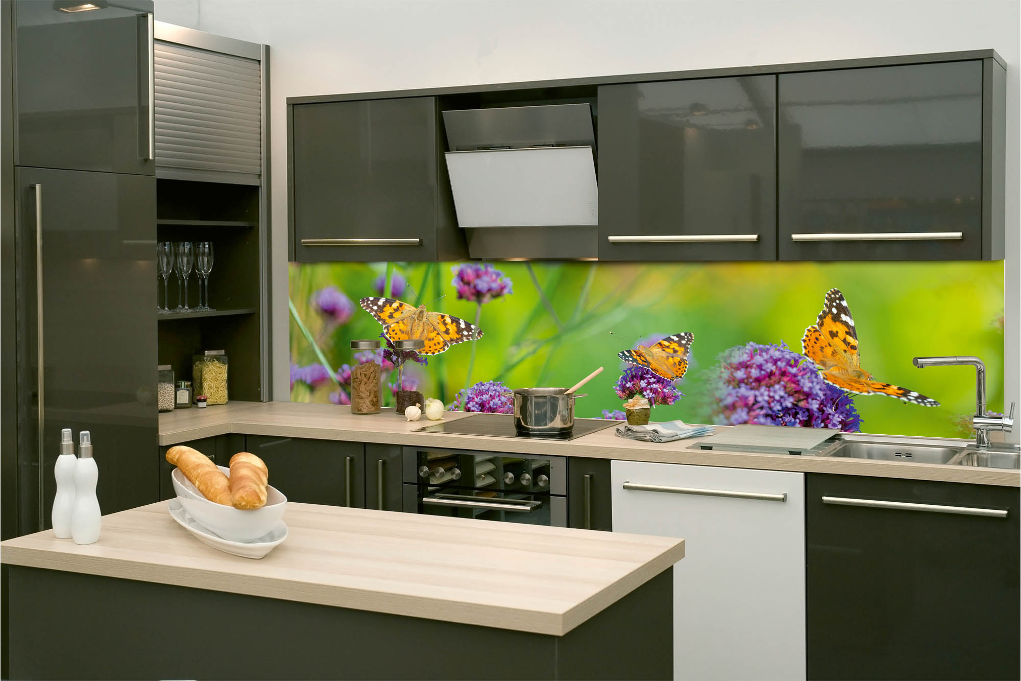 Küchenrückwand Folie - Busdemontage 260 x 60 cm
