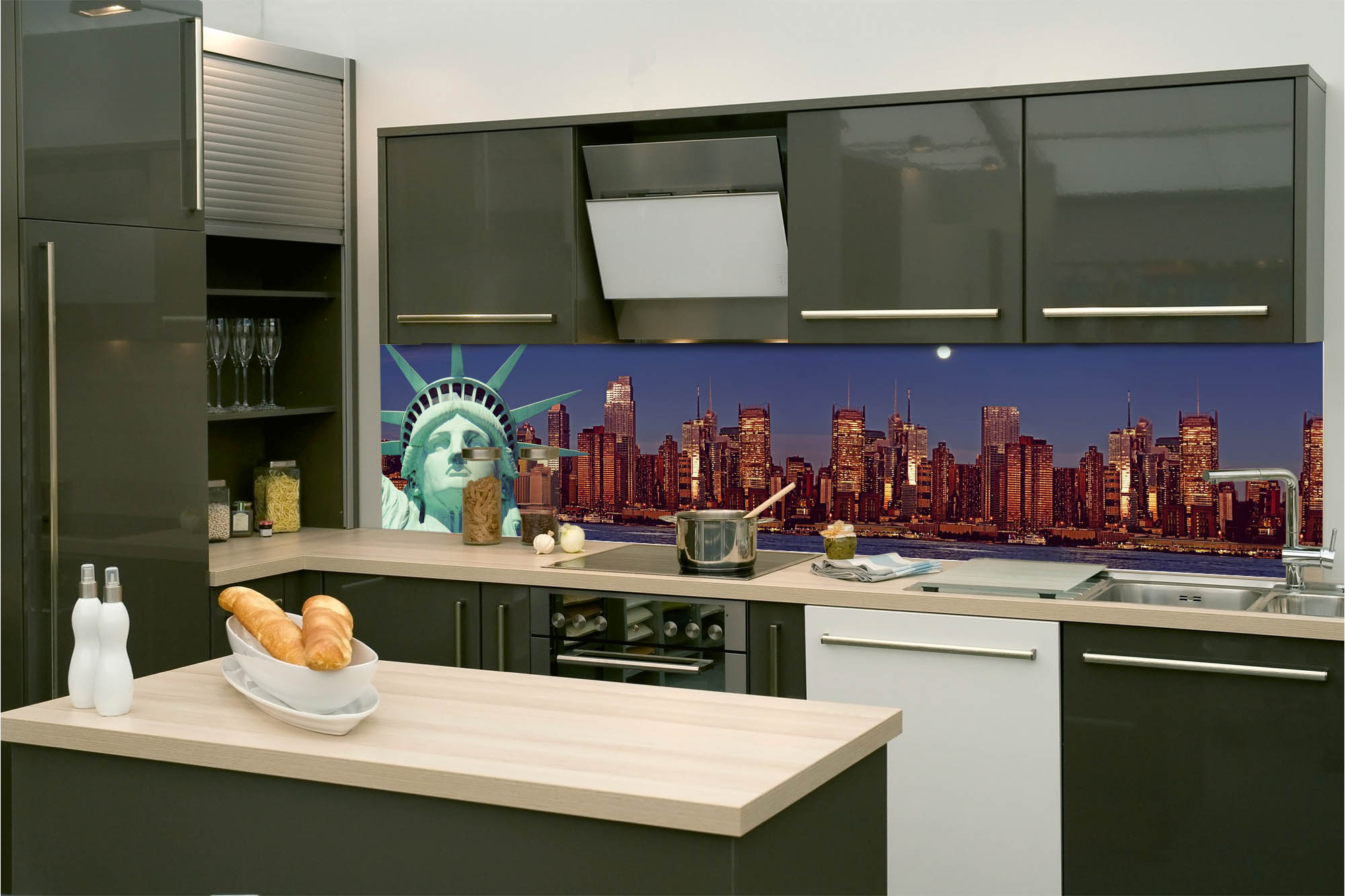 Küchenrückwand Folie - Freiheitsstatue 260 x 60 cm