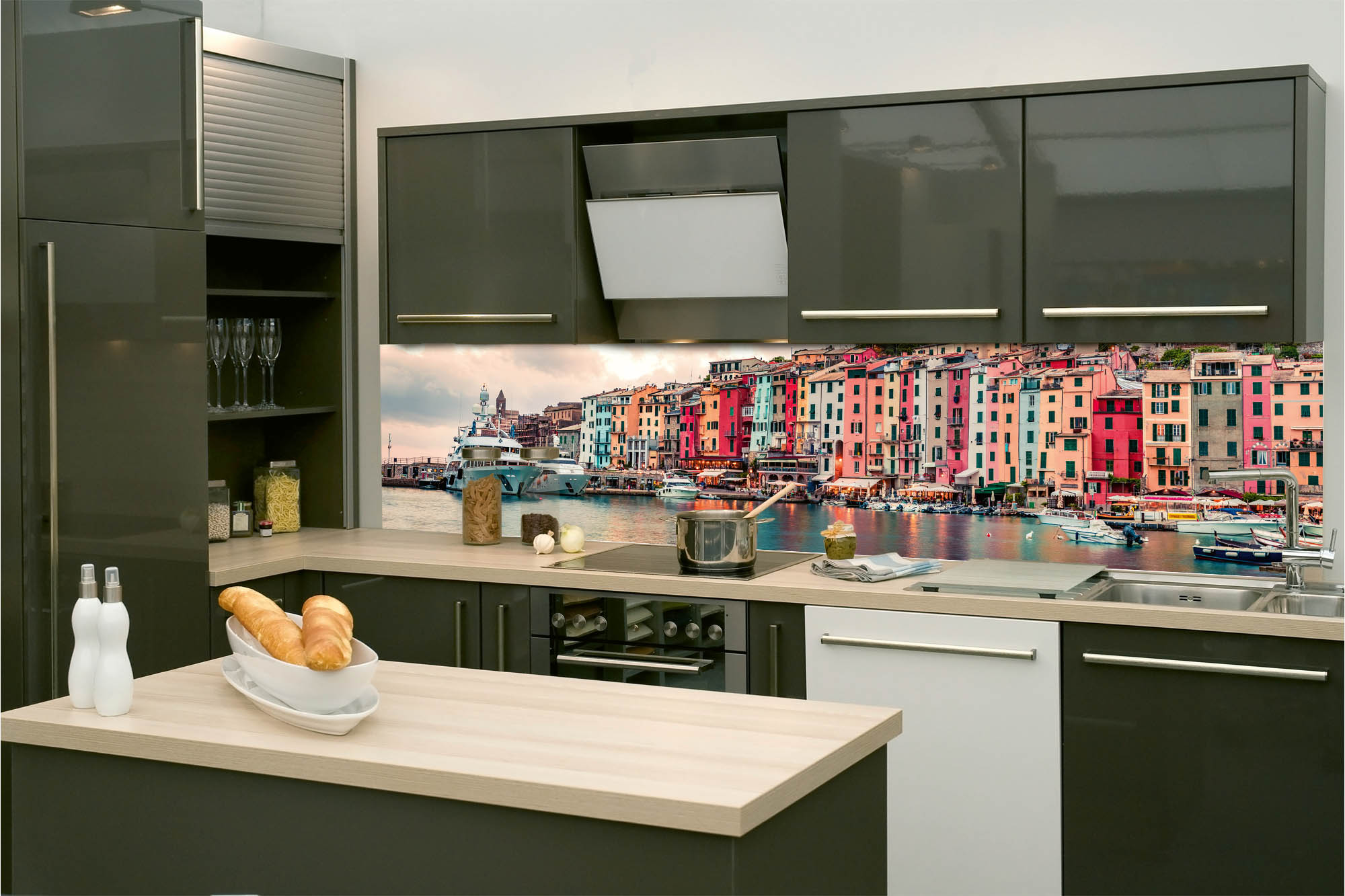 Küchenrückwand Folie - Stadt Portovenere 260 x 60 cm