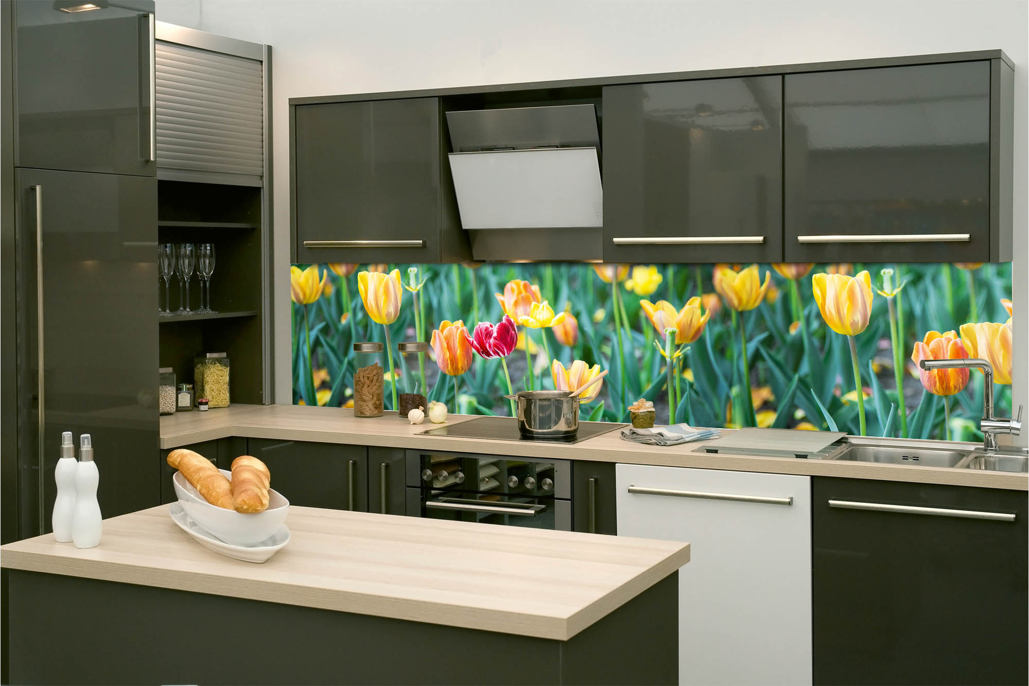 Küchenrückwand Folie - Frühlingslöwenzahn 260 x 60 cm
