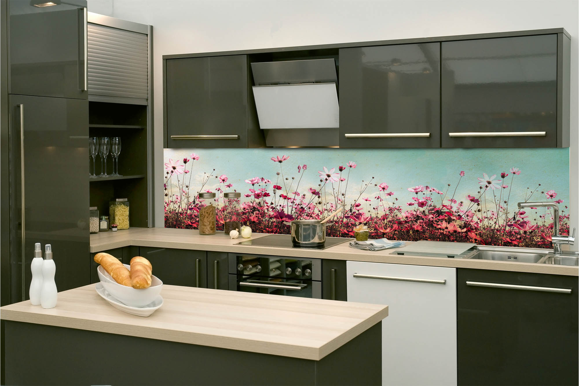 Küchenrückwand Folie - Kosmeen 260 x 60 cm