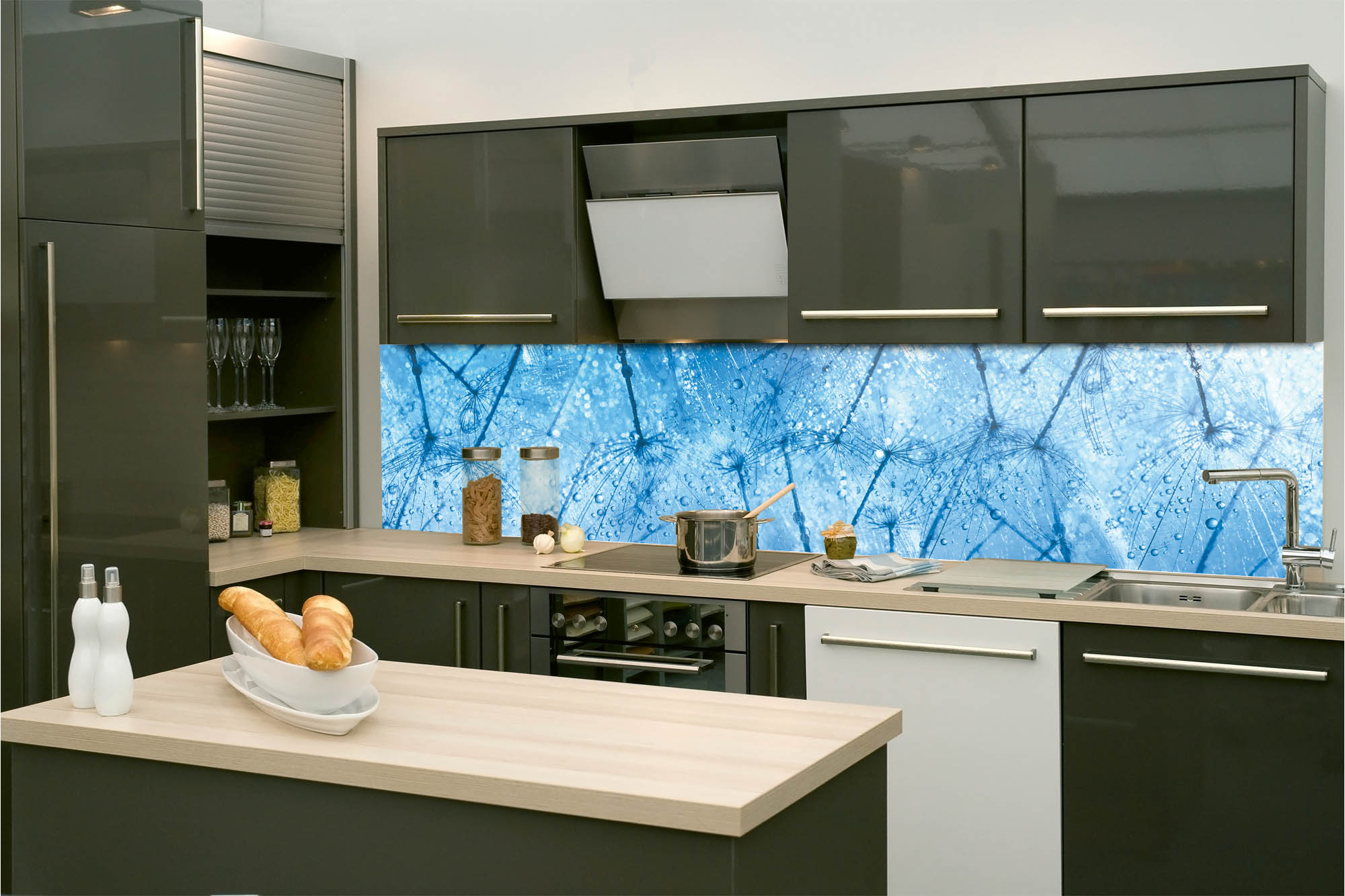 Küchenrückwand Folie - Detail von Löwenzahn 260 x 60 cm