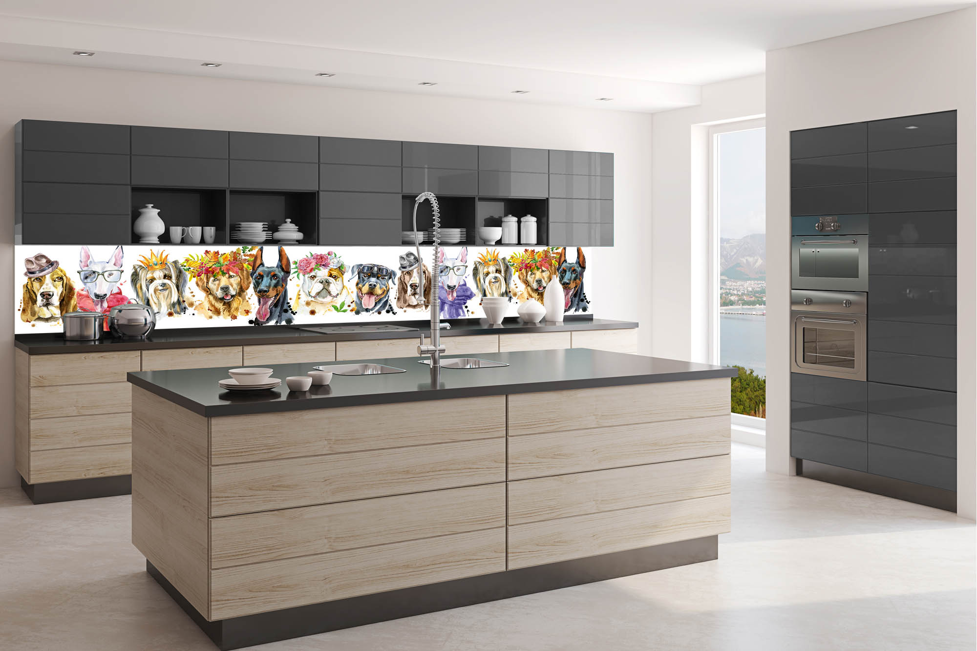 Küchenrückwand Folie - Löwenblick 350 x 60 cm