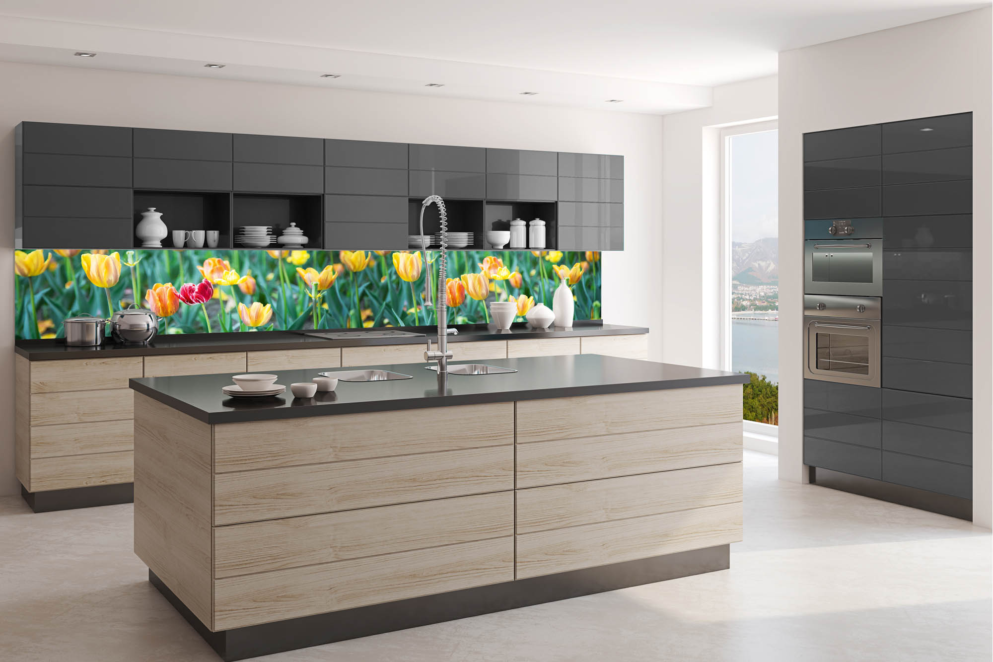 Küchenrückwand Folie - Frühlingslöwenzahn 350 x 60 cm