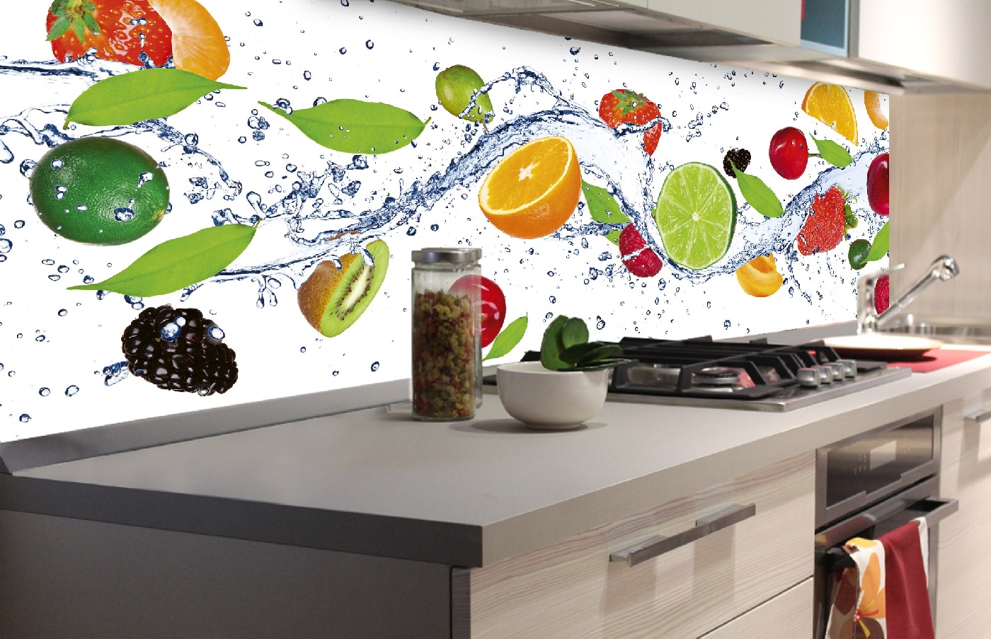 Küchenrückwand Folie - Obst 180 x 60 cm