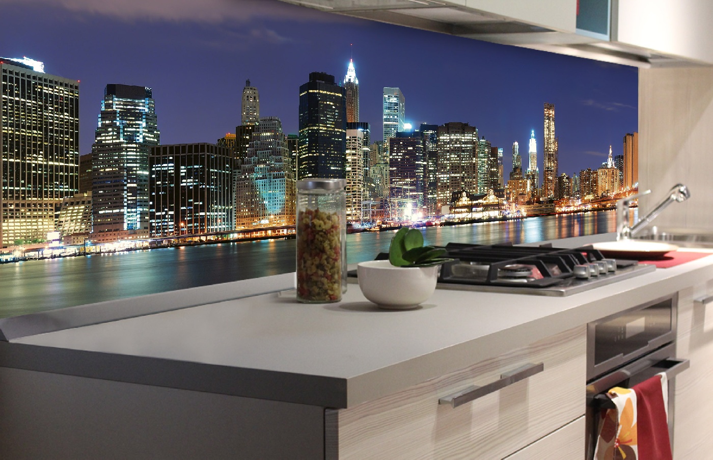 Küchenrückwand Folie - Manhattan 180 x 60 cm