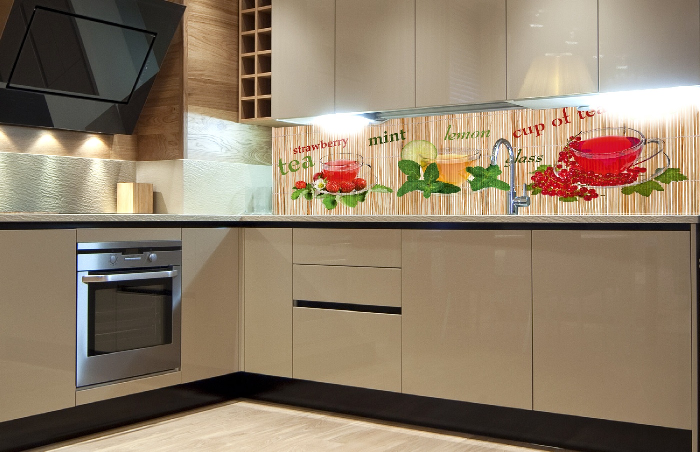 Küchenrückwand Folie - Tee 180 x 60 cm