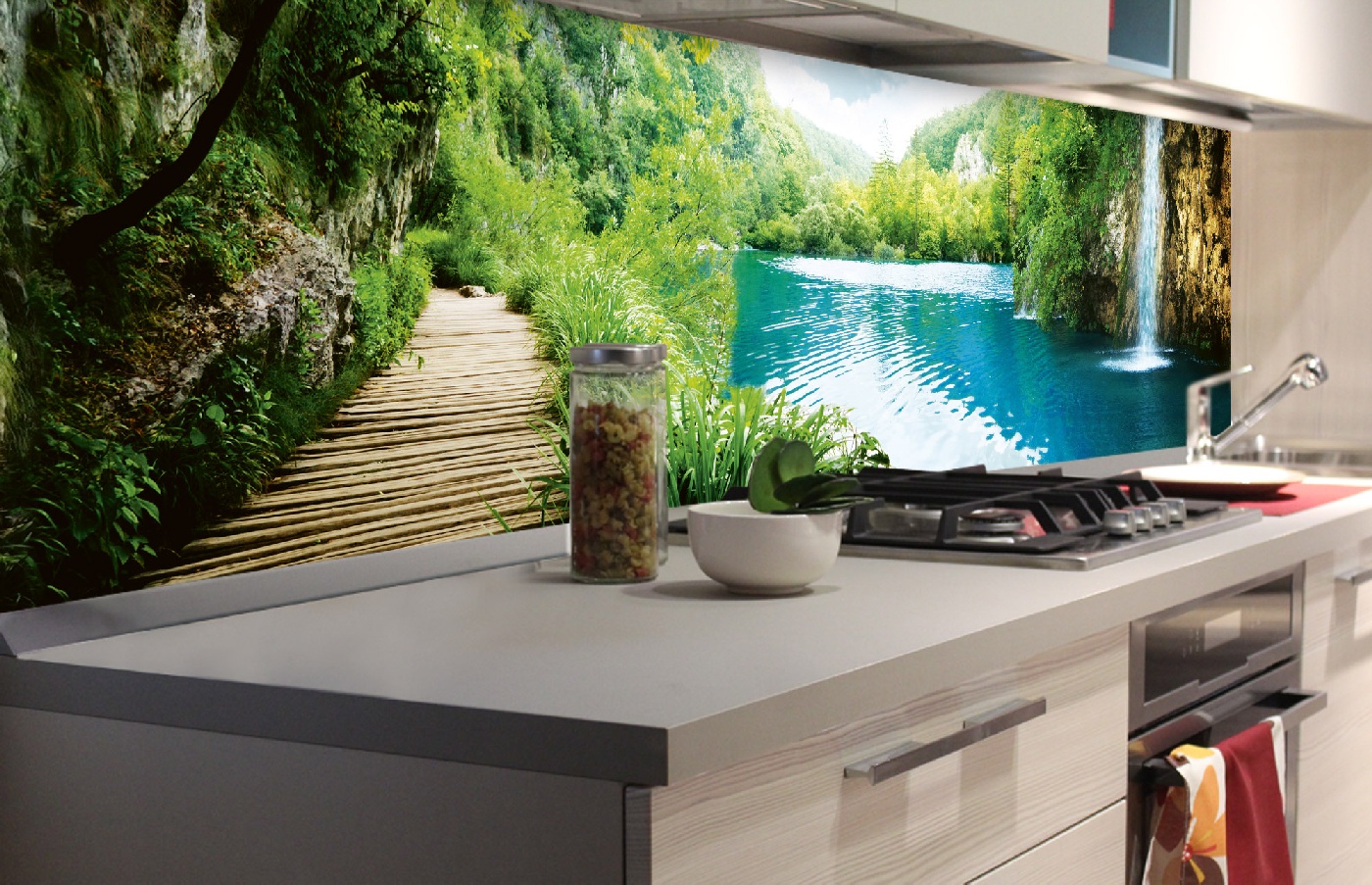Küchenrückwand Folie - Entspannung im Wald 180 x 60 cm