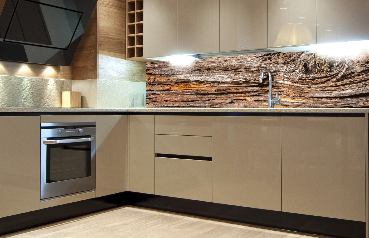 Küchenrückwand Folie - Baumrinde 180 x 60 cm