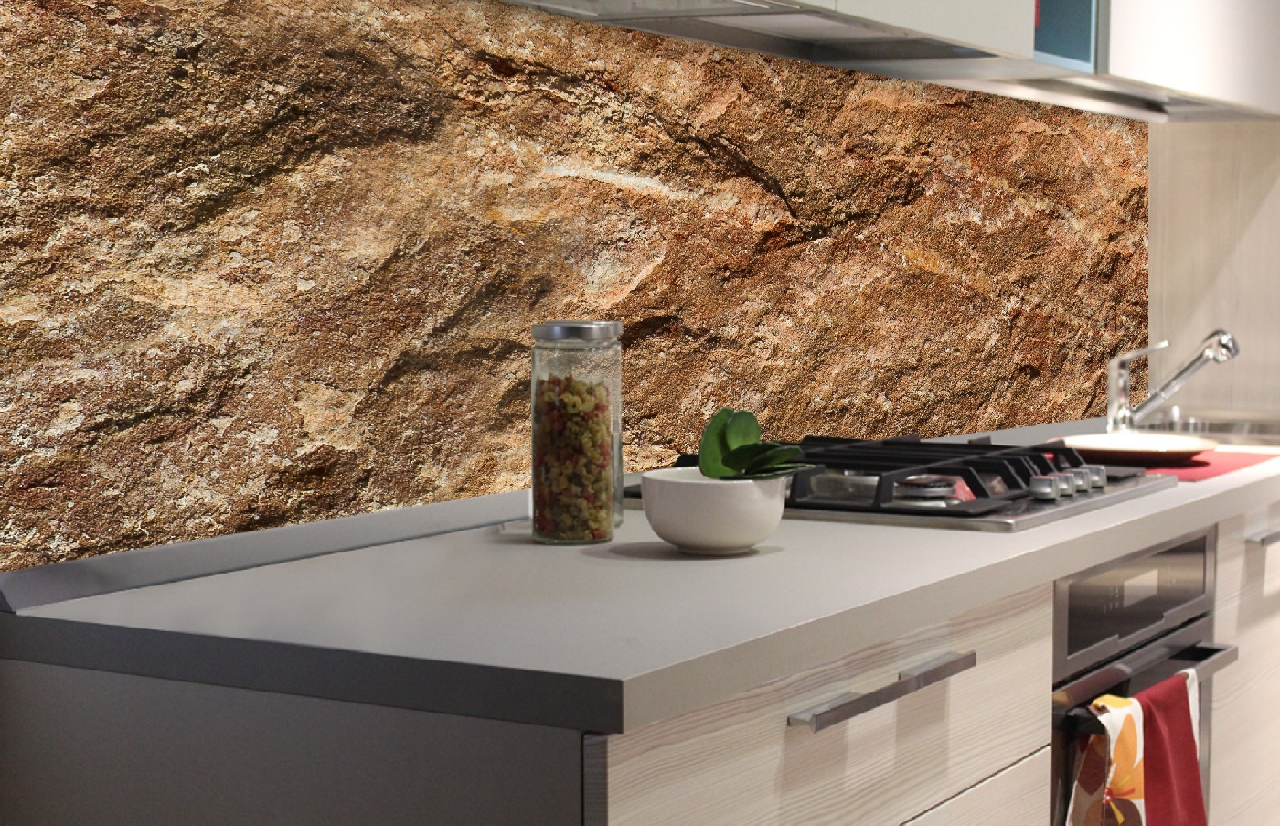 Küchenrückwand Folie - Marmor 180 x 60 cm