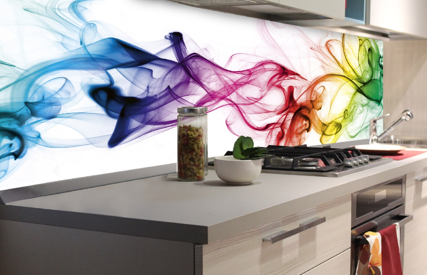 Küchenrückwand Folie Küchenrückwand - Selbstklebende Folie Küchenrückwand &  Spritzschutz