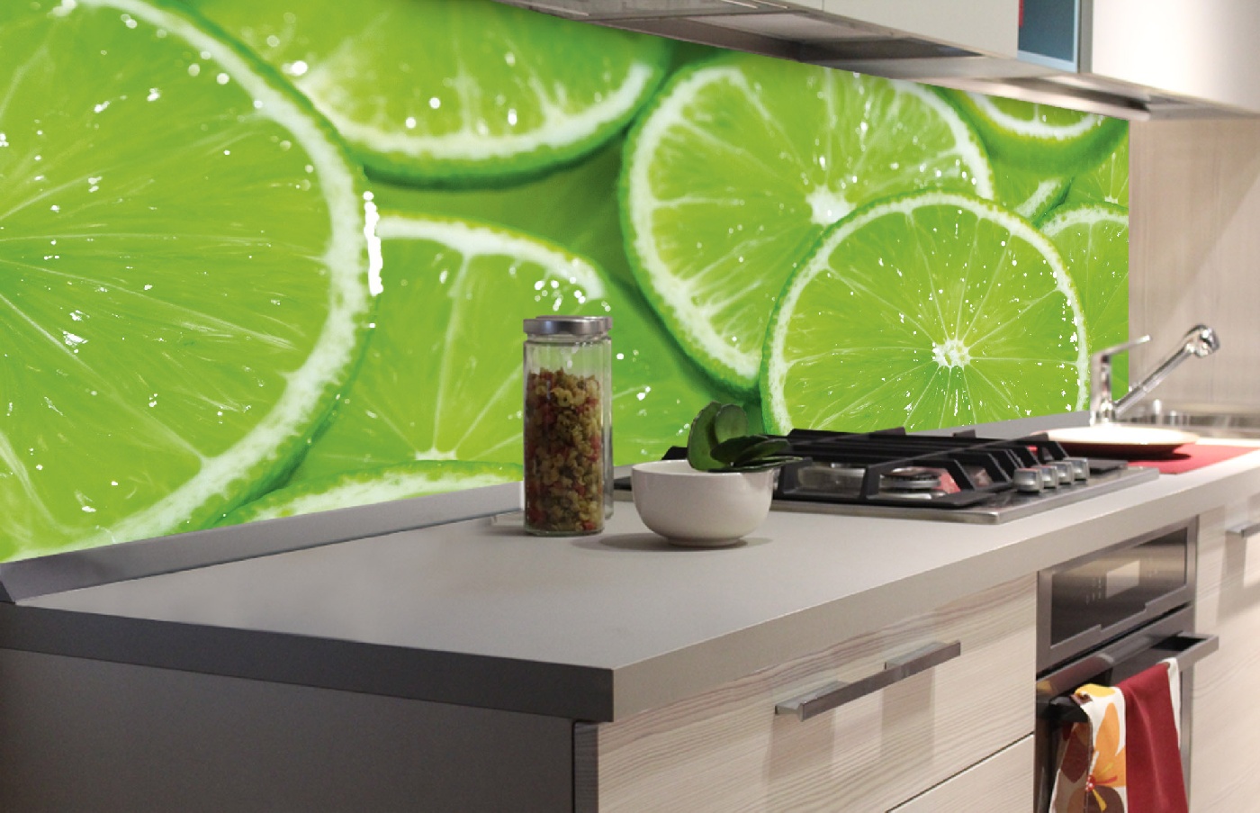 Küchenrückwand Folie - Limone 180 x 60 cm