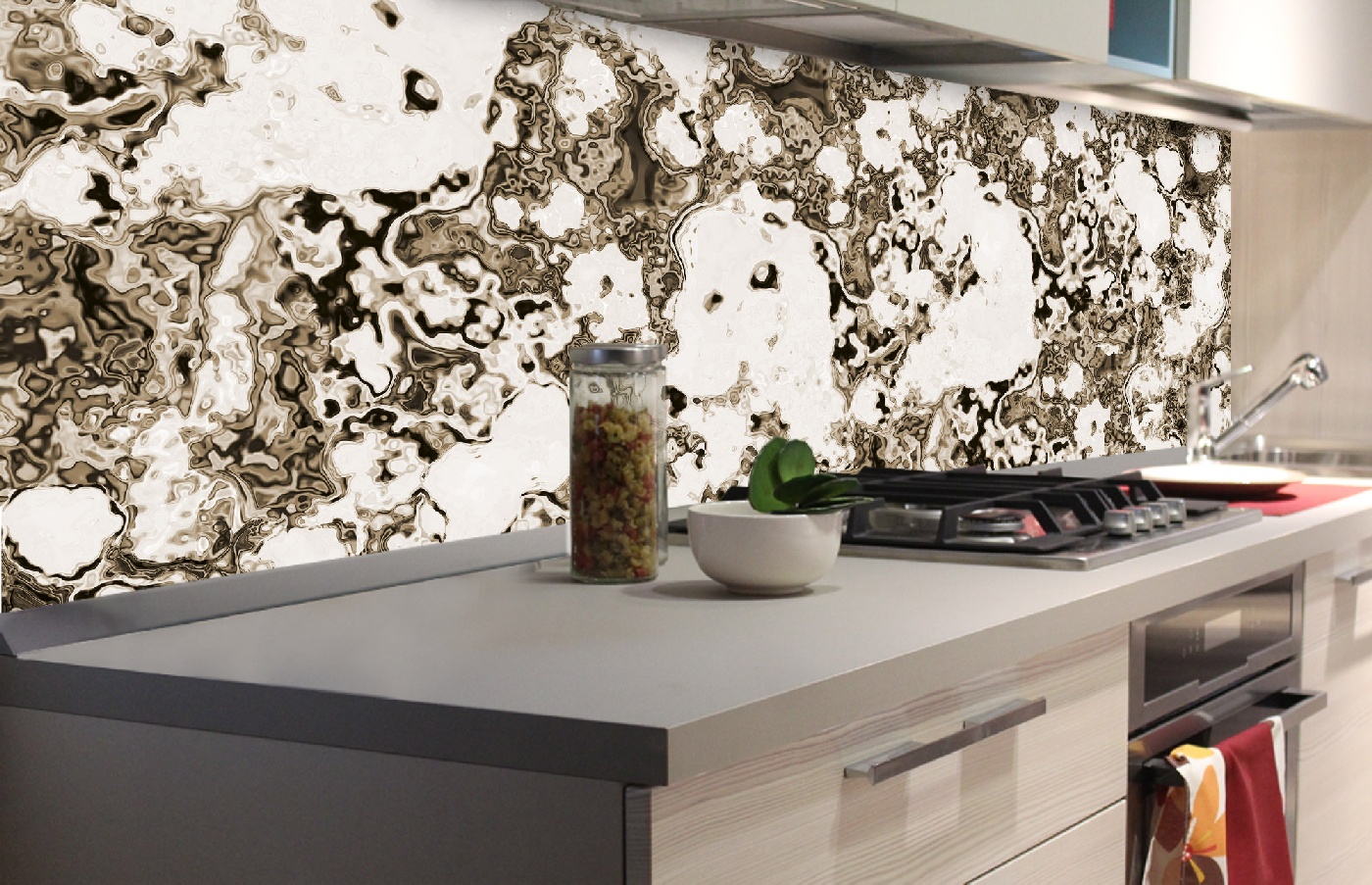Küchenrückwand Folie - rauer Stein 180 x 60 cm