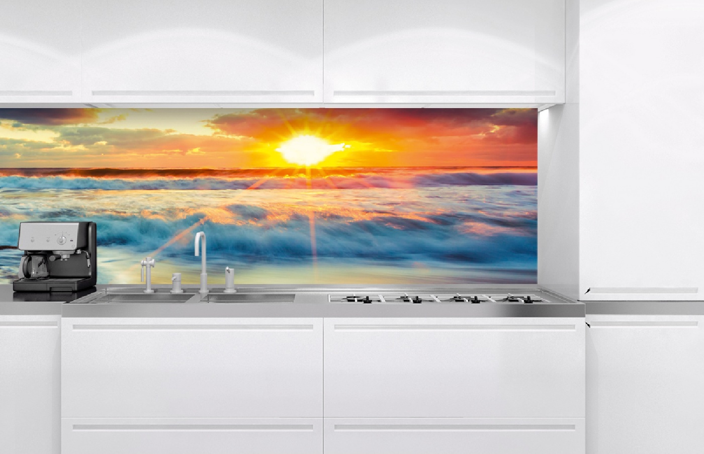 Küchenrückwand Folie - Sonnenuntergang 180 x 60 cm