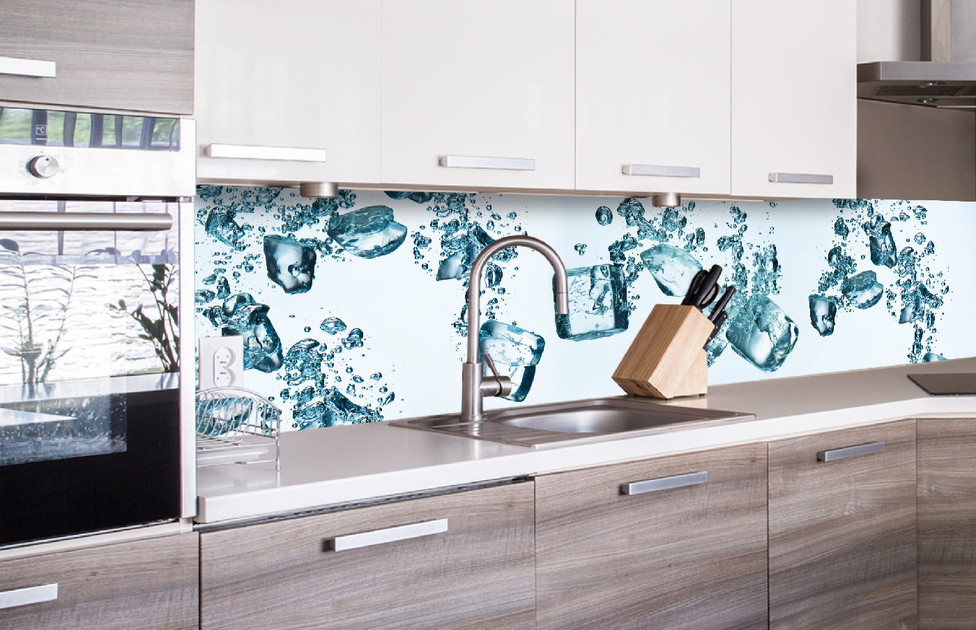 Küchenrückwand Folie - Eiswürfel 260 x 60 cm