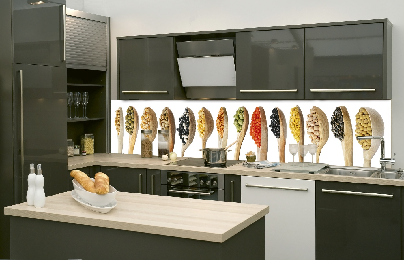 Küchenrückwand Folie - Löffel 260 x 60 cm