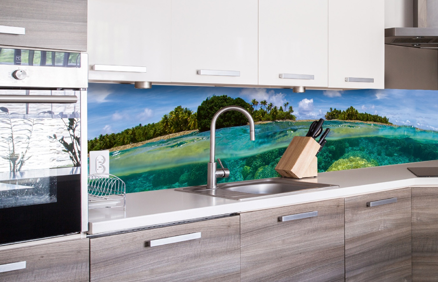 Küchenrückwand Folie - Korallenriff 260 x 60 cm