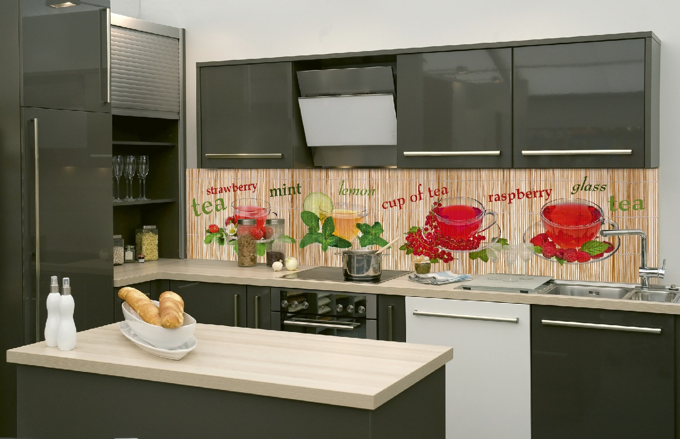 Küchenrückwand Folie - Tee 260 x 60 cm