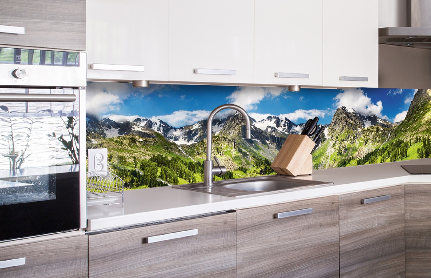 Küchenrückwand Folie - Gebirge 260 x 60 cm