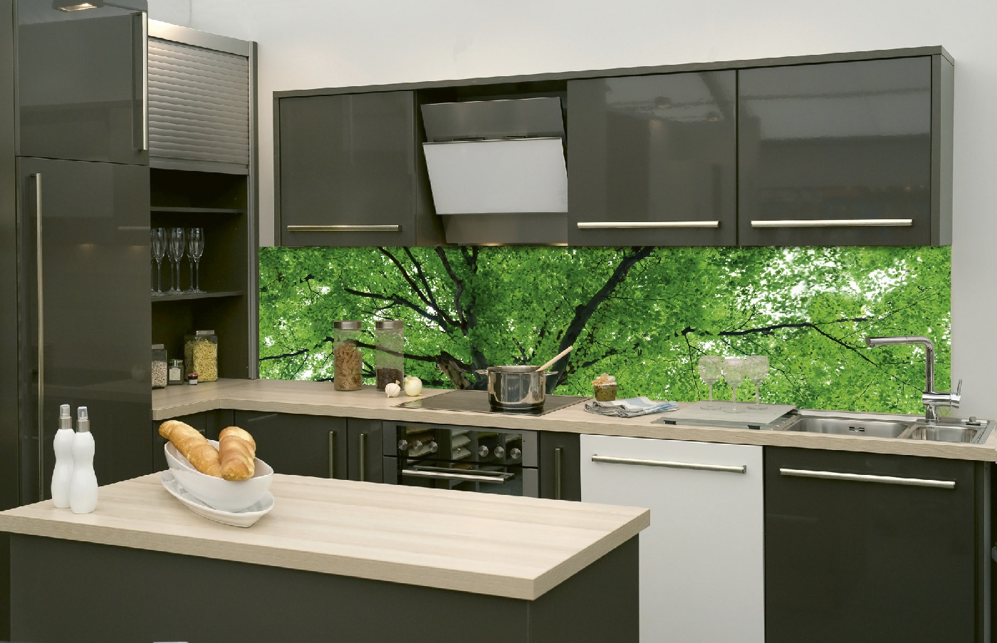 Küchenrückwand Folie - Baumkrone 260 x 60 cm