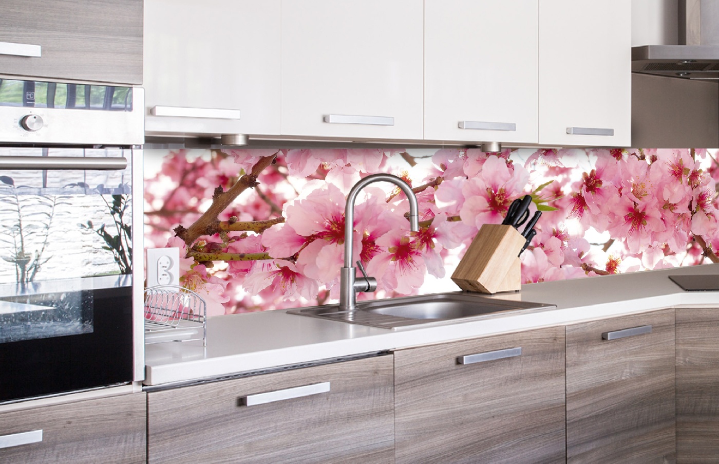 Küchenrückwand Folie - Apfelblüte 260 x 60 cm