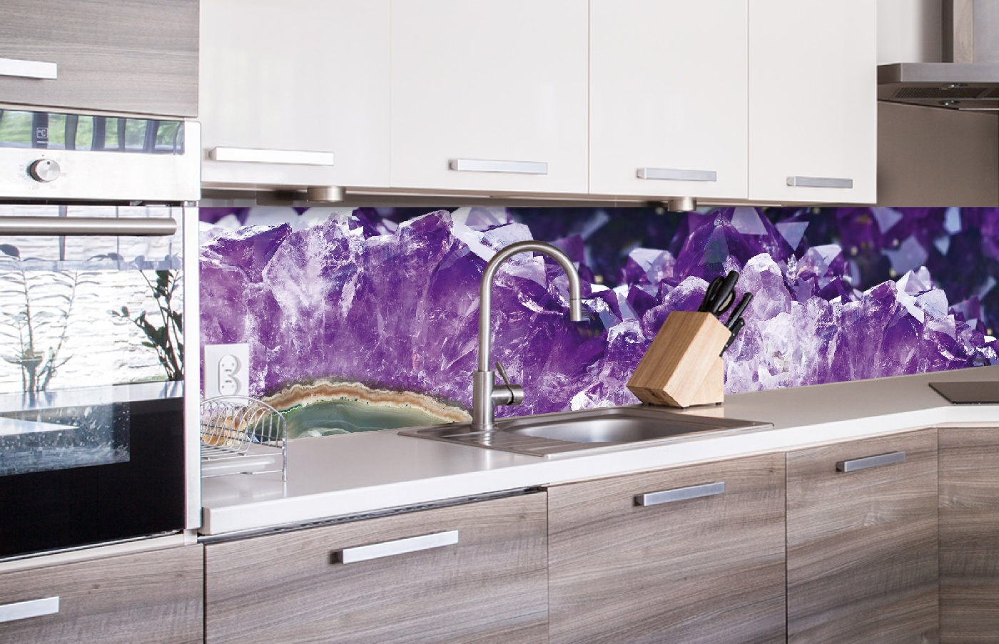 Küchenrückwand Folie - Amethyst 260 x 60 cm