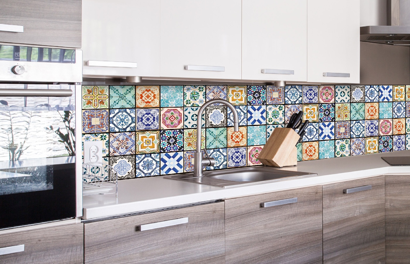 Küchenrückwand Folie - Azulejos 260 x 60 cm