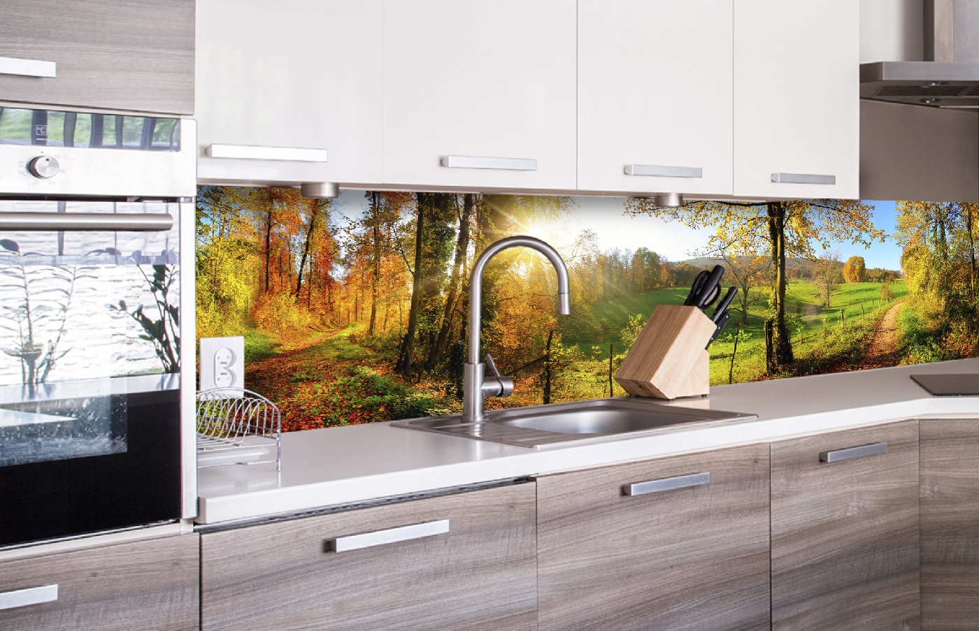 Küchenrückwand Folie - Wiese 260 x 60 cm