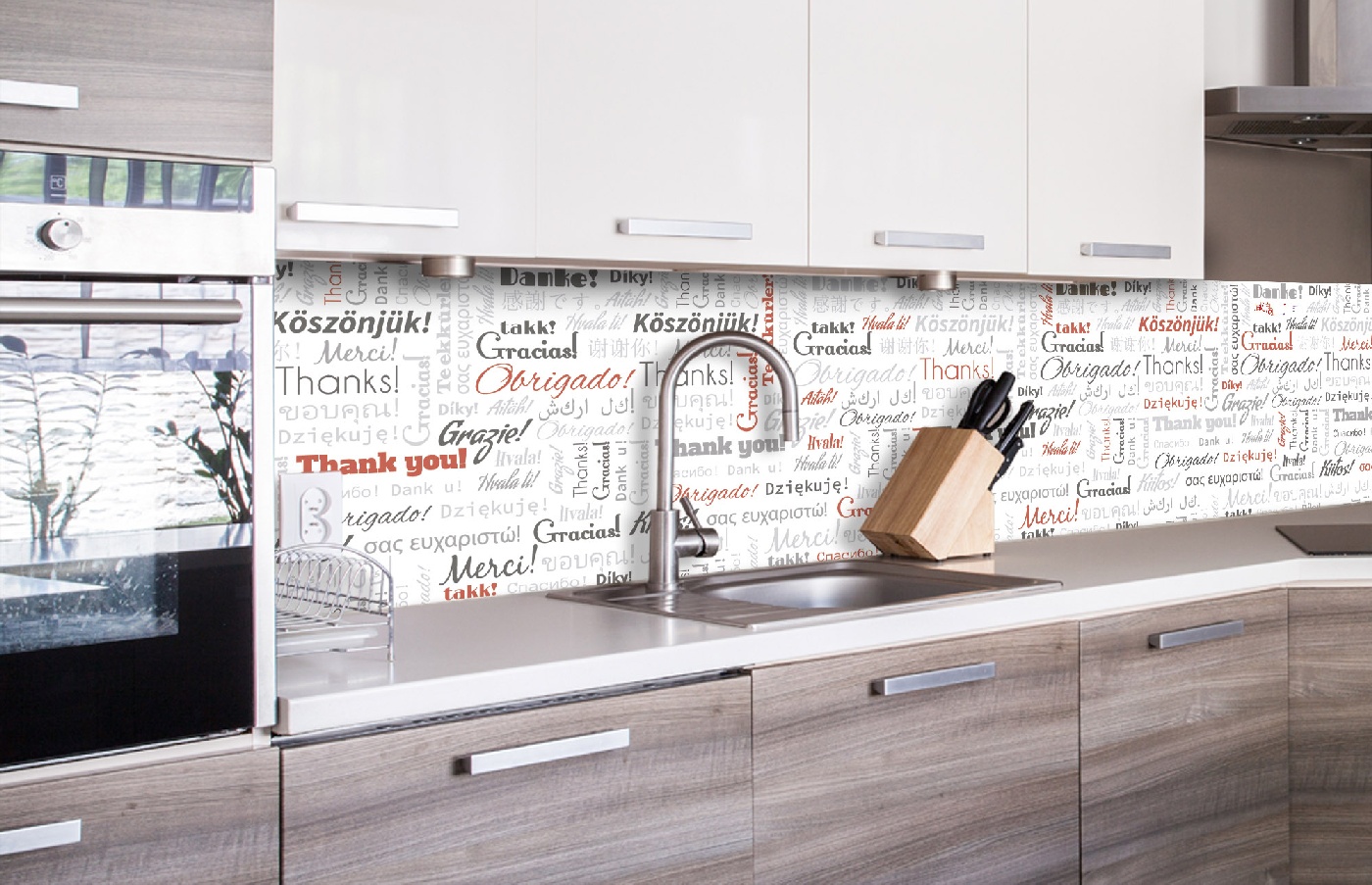 Küchenrückwand Folie - Danke 260 x 60 cm
