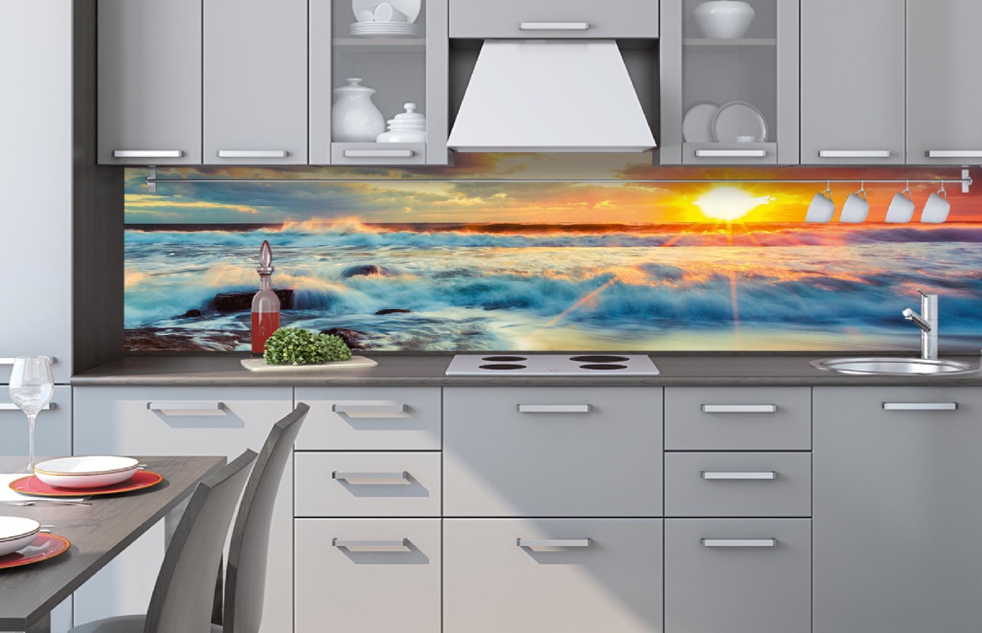 Küchenrückwand Folie - Sonnenuntergang 260 x 60 cm