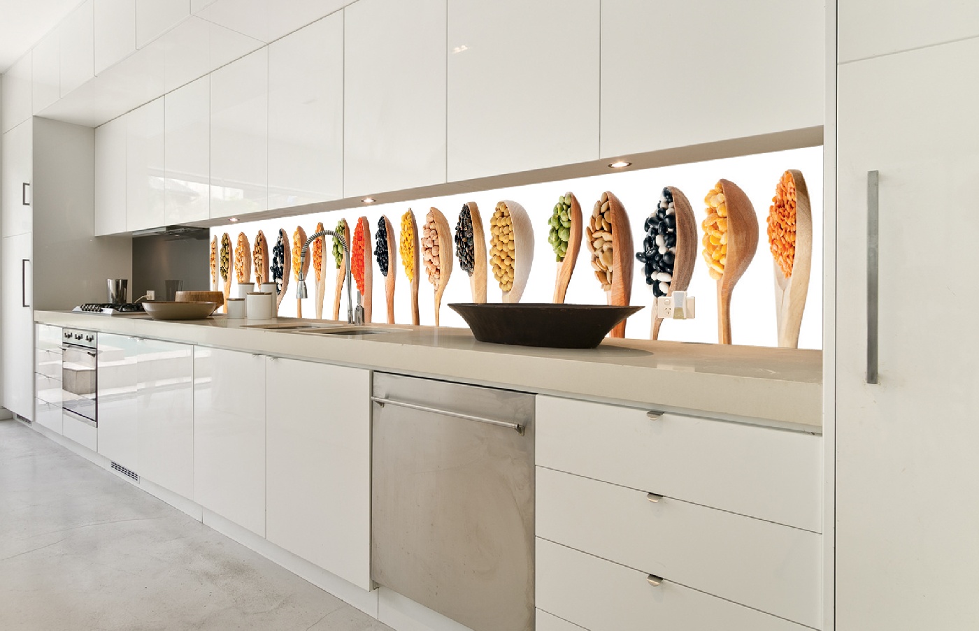 Küchenrückwand Folie - Löffel 350 x 60 cm