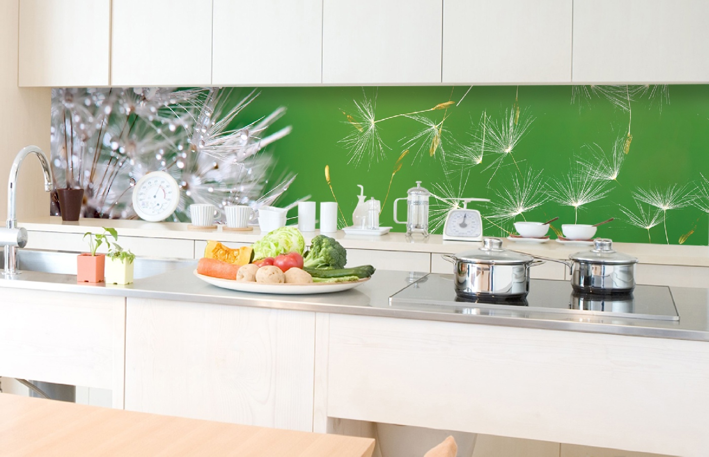 Küchenrückwand Folie - Löwenzahn 350 x 60 cm