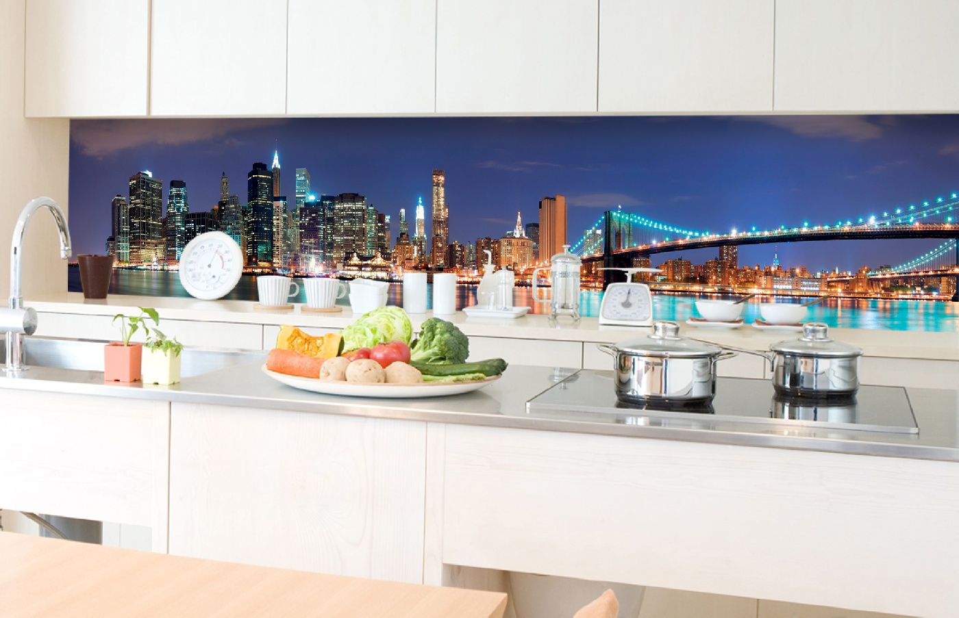Küchenrückwand Folie - Manhattan 350 x 60 cm