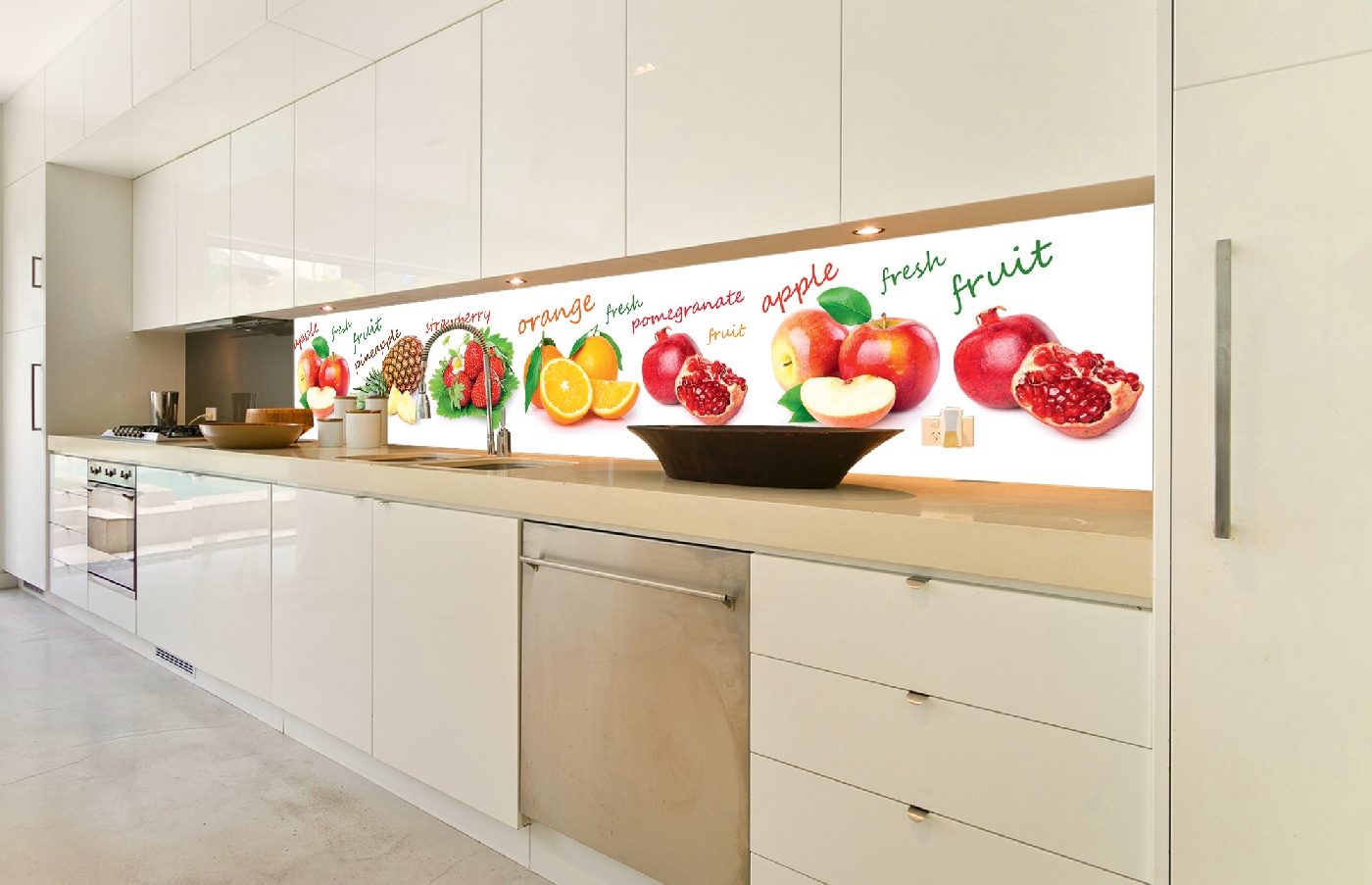 Küchenrückwand Folie - Früchte Mix 350 x 60 cm