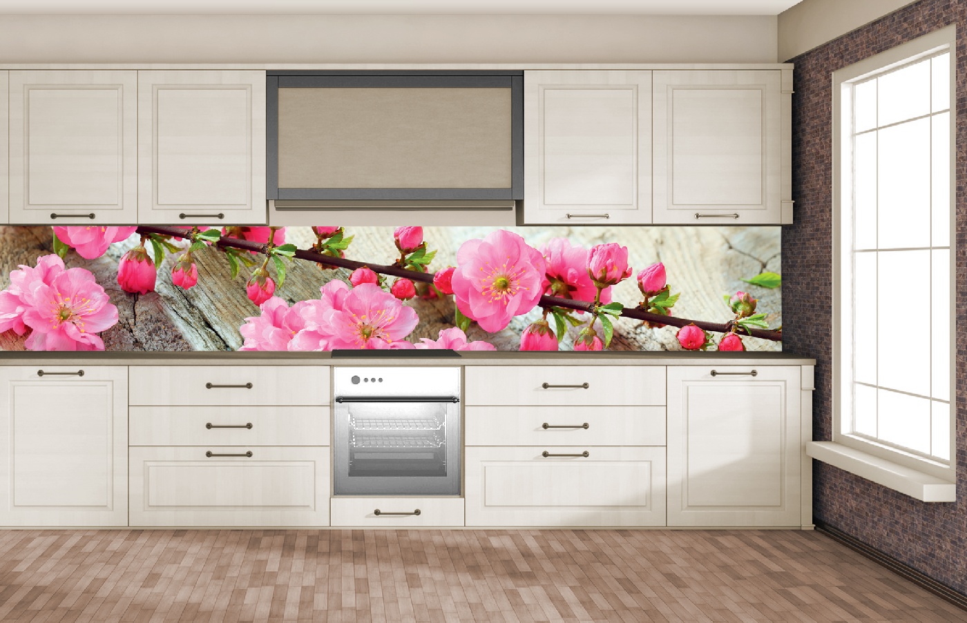 Küchenrückwand Folie - Sakura 350 x 60 cm