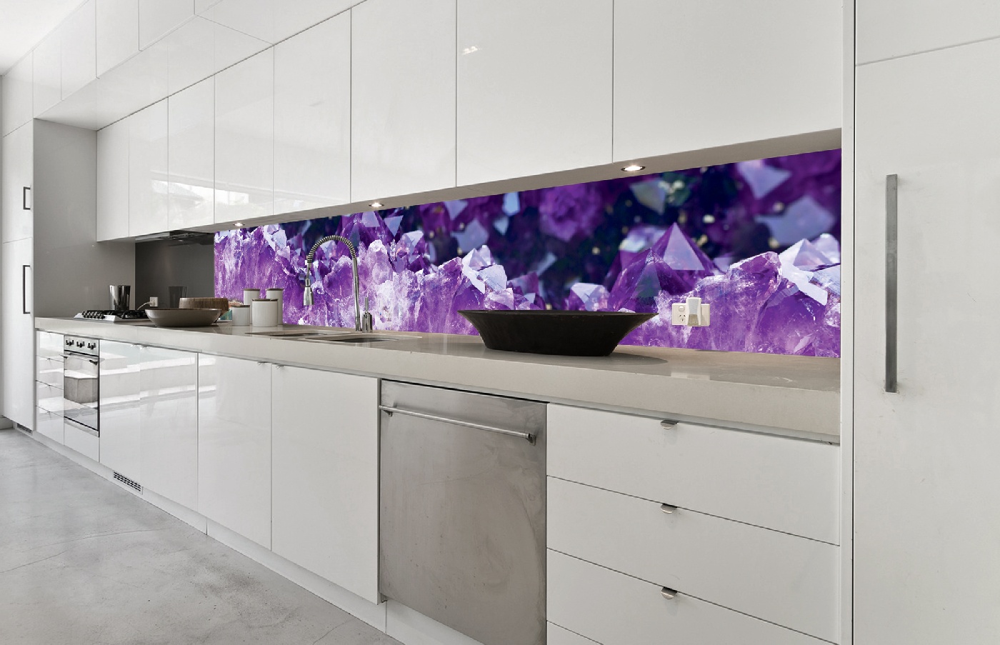 Küchenrückwand Folie - Amethyst 350 x 60 cm