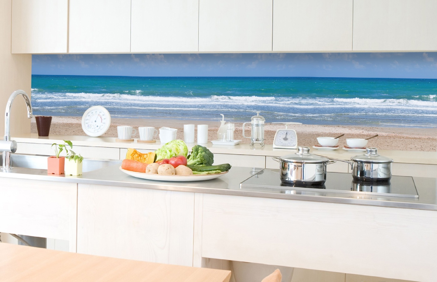 Küchenrückwand Folie - leerer Strand 350 x 60 cm