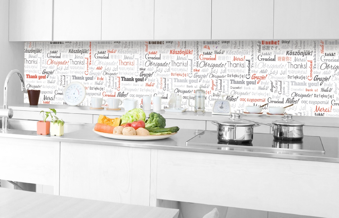 Küchenrückwand Folie - Danke 350 x 60 cm