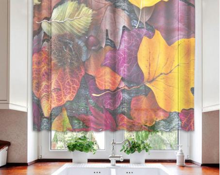 Gardinen - Herbstblätter 140 x 120 cm