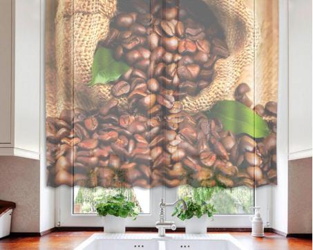 Gardinen - Kaffeebohnen 140 x 120 cm