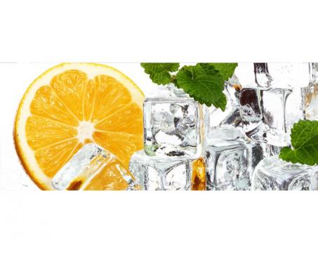 Vlies Fototapete - Zitrone und Eis 375 x 150 cm 
