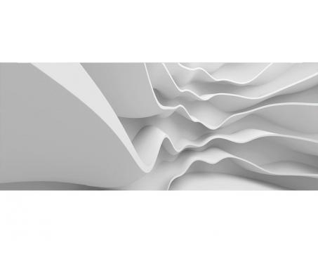 Vlies Fototapete - futuristiche Welle 3D 375 x 150 cm 