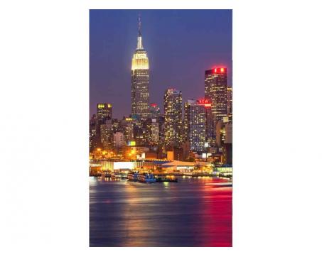 Vlies Fototapete - Manhattan in der Nacht 150 x 250 cm 