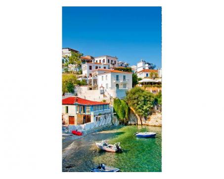Vlies Fototapete - griechische Küste 150 x 250 cm 