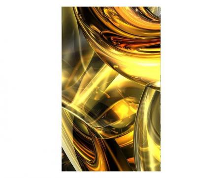 Vlies Fototapete - abstrakte Malerei in Gold 150 x 250 cm 